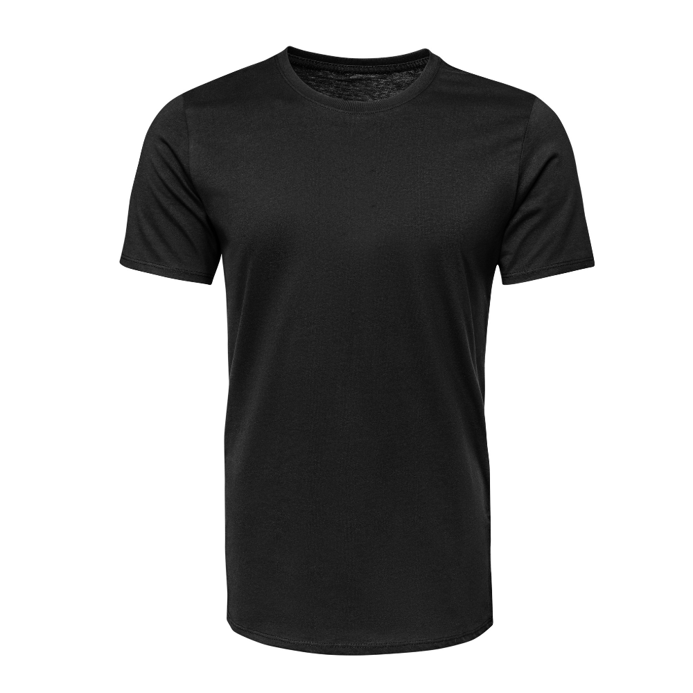 Minimalist Boxy Crewneck T-Shirt – Midnight Black