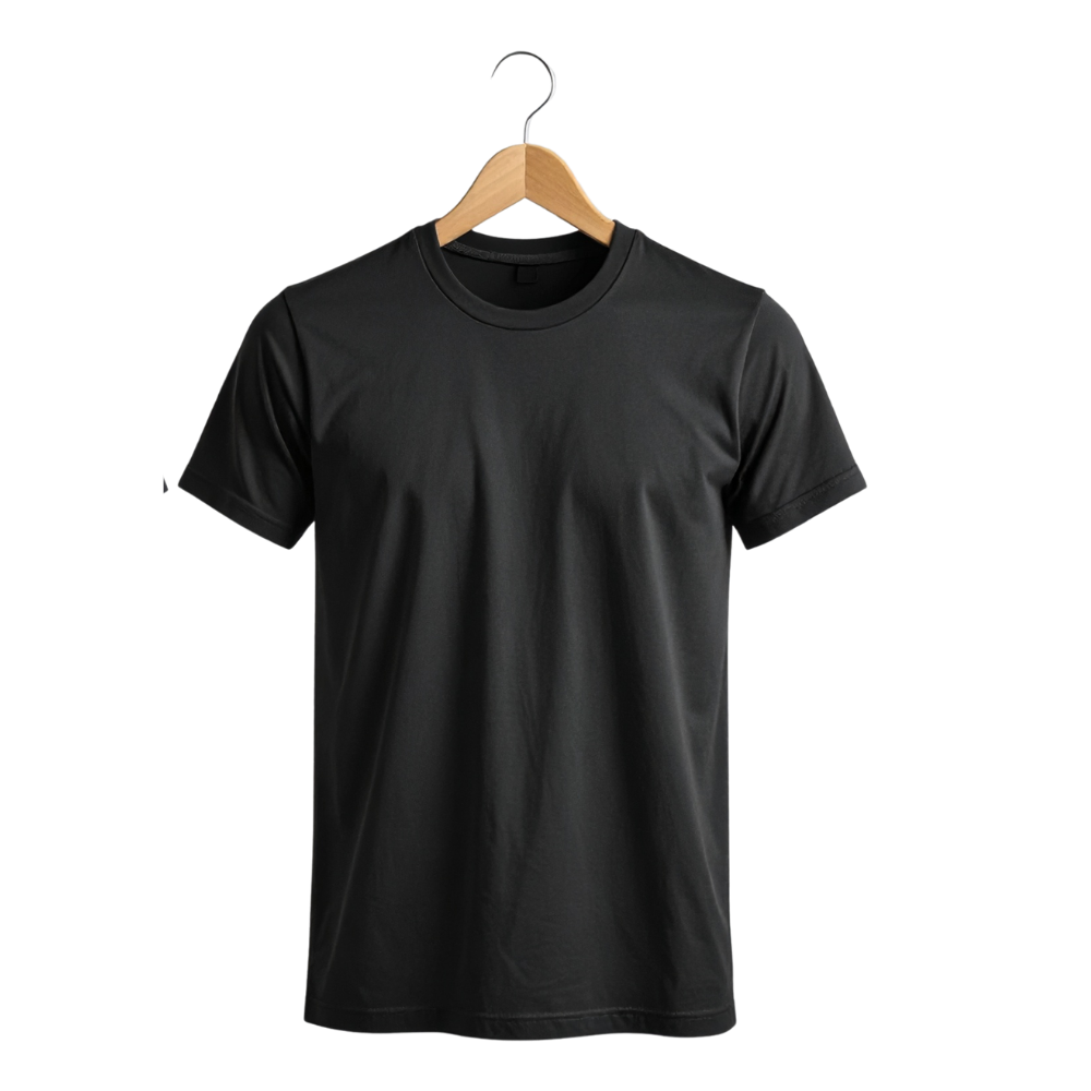 Minimalist Boxy Crewneck T-Shirt – Midnight Black